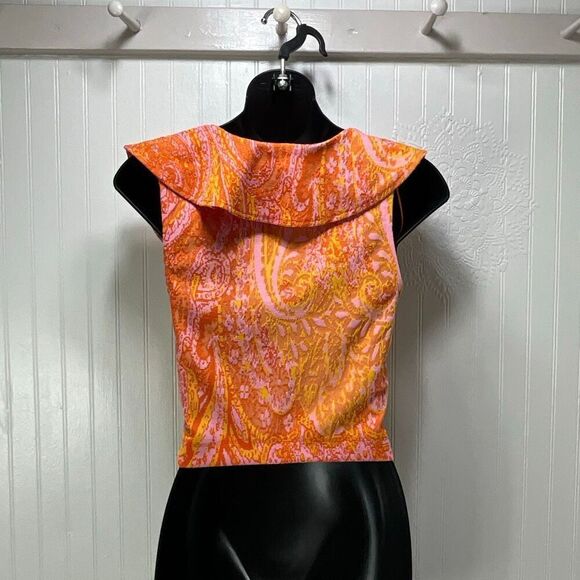 ZARA Crop Ruffle Top - Picture 3 of 5